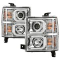 Spyder Automotive 14-15 SILVERADO 1500PROJECTOR HEADLIGHTS-LIGHT BAR DRL-CHROME-HIGH H1 (INCLUDED) 5079480